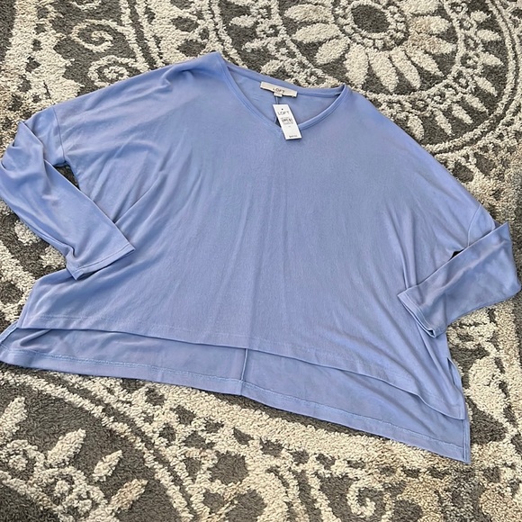 LOFT Tops - LOFT v-neck top, periwinkle blue, size M NWT!